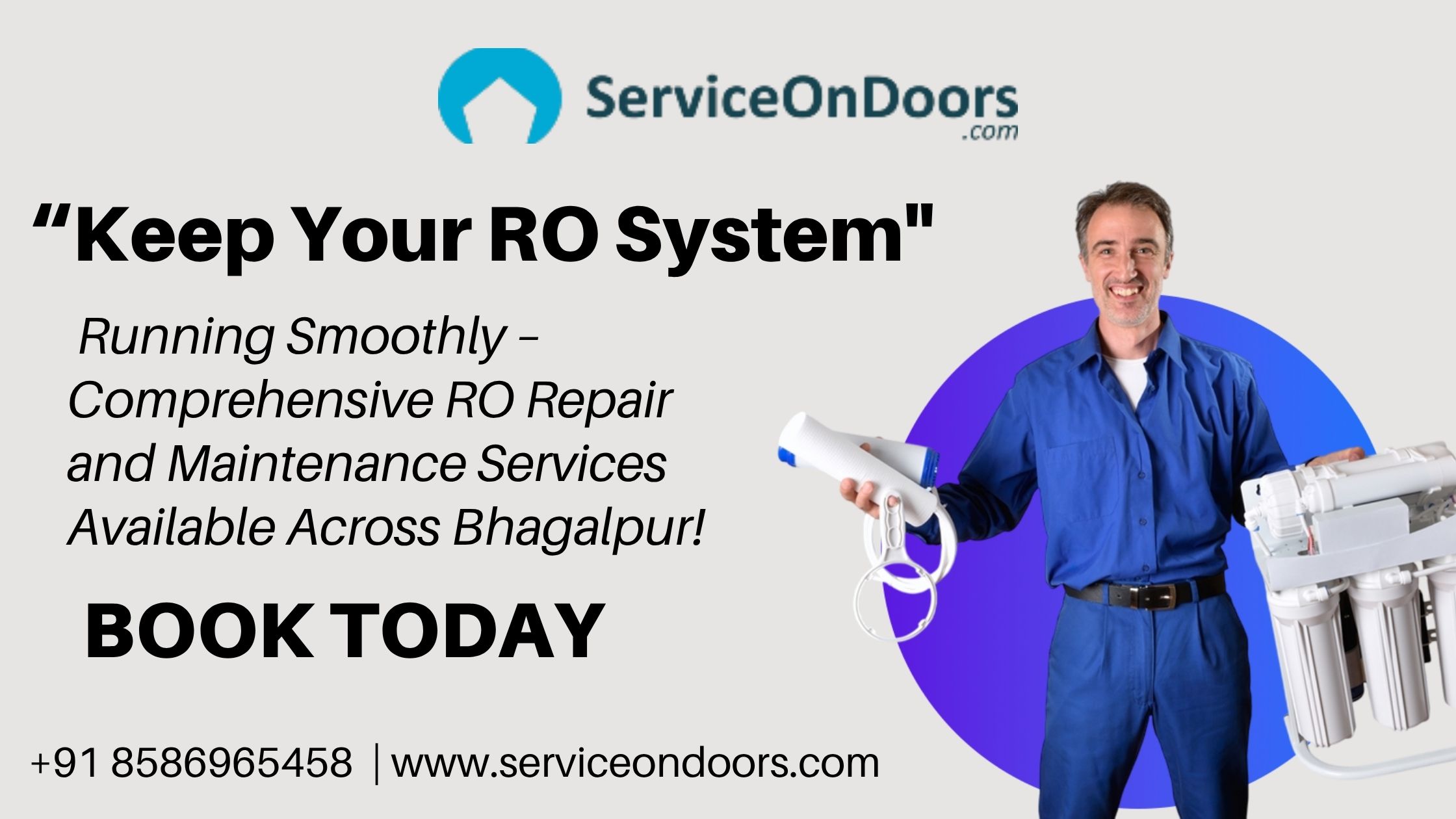 Bhagalpur RO Issues & Fixes | Doorstep RO Repair Service |  Call: 8586965458 | ServiceOnDoors
