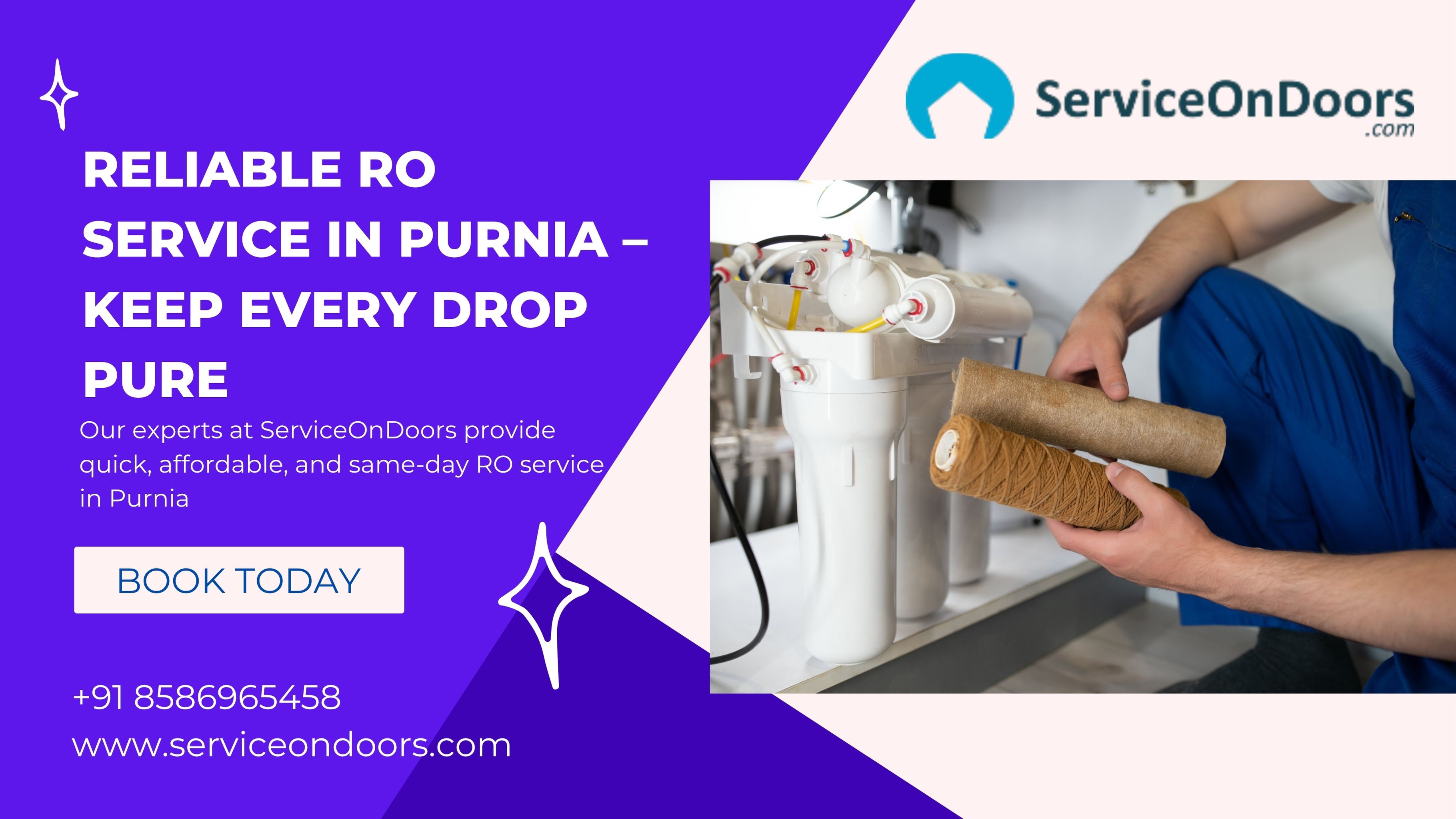 RO Service in Purnia | Professional RO Repair & Maintenance | Call: 8586965458 | ServiceOnDoors