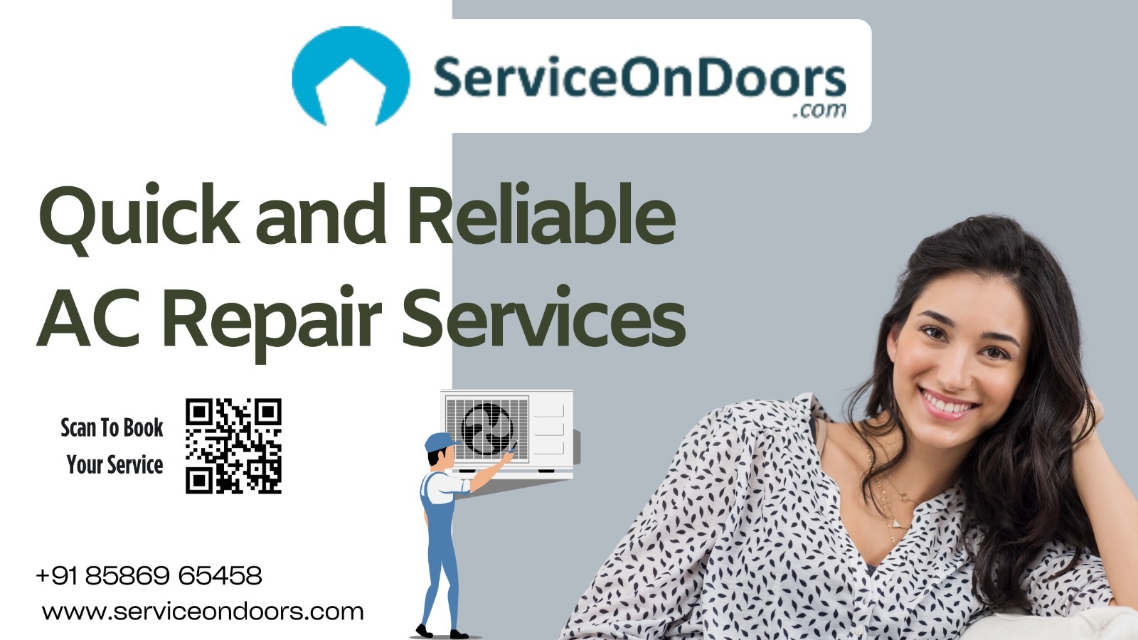 Top AC Repair Services | ServiceOnDoors | 8586965458