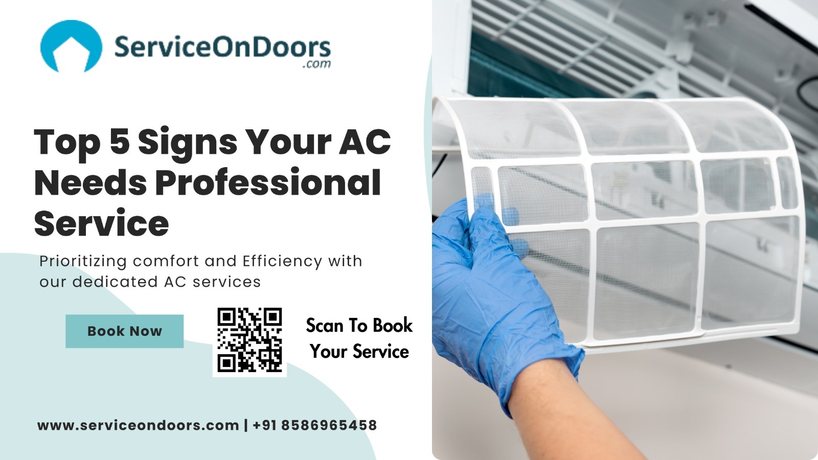 India's Best AC Service | ServiceOnDoors | 8586965458