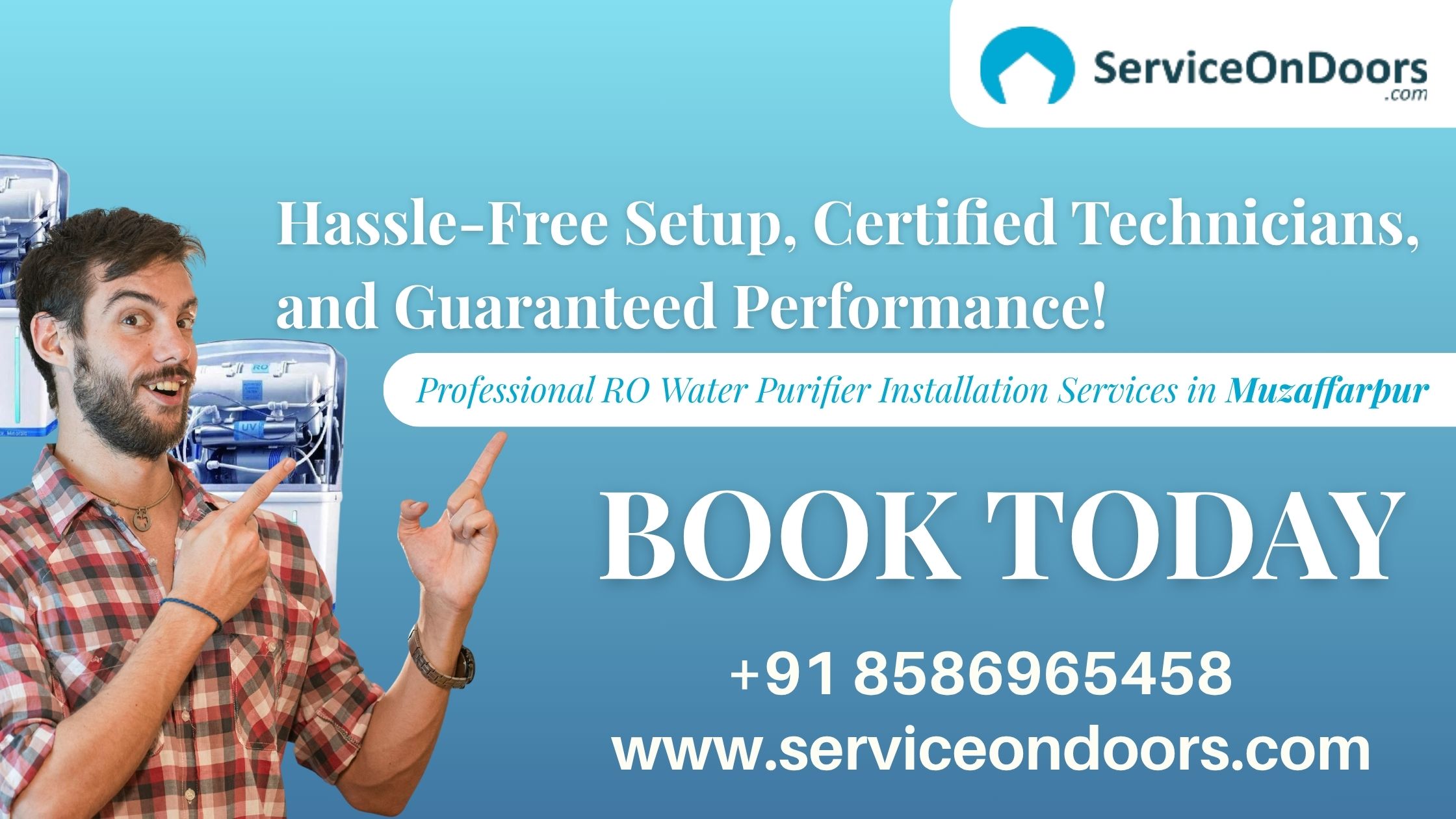 RO  Water Purifier Installation in Muzaffarpur | Professional Setup & Service |  Call: 8586965458 -ServiceOnDoors