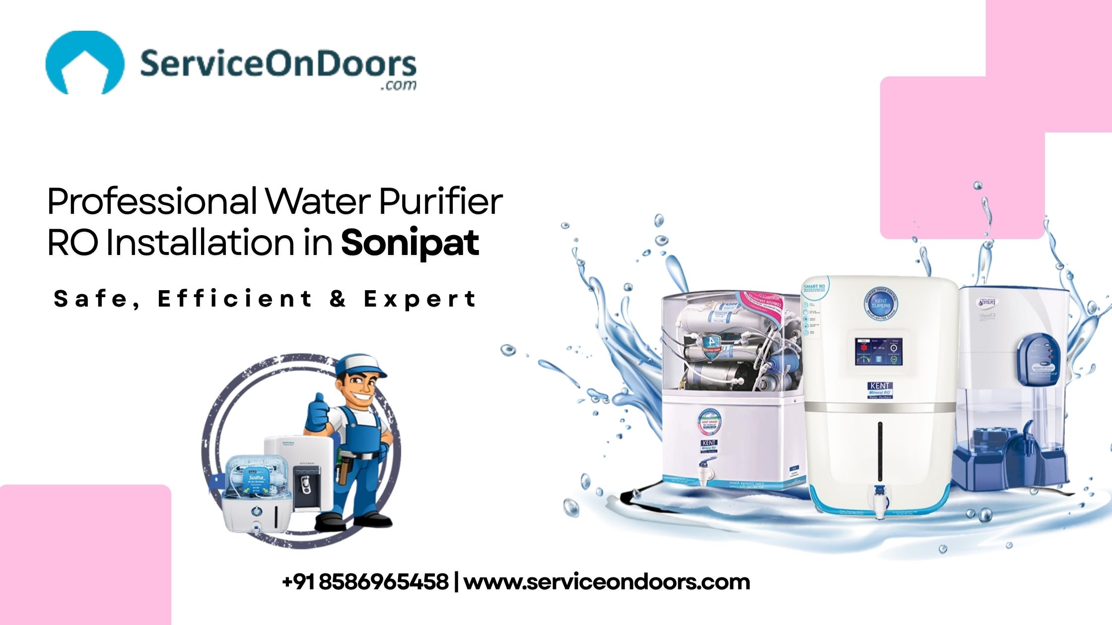 Water Purifier RO Installation in Sonipat | Expert RO Setup at Home |  Call: 8586965458 -  ServiceOnDoors