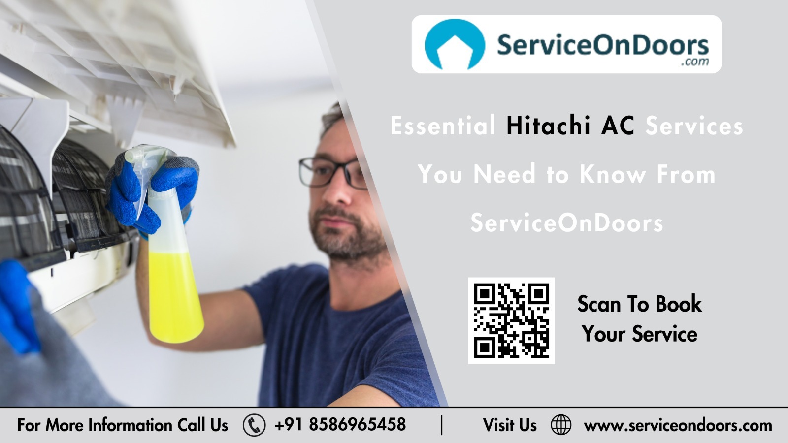Best Hitachi AC Services near me | ServiceOnDoors | 8586965458