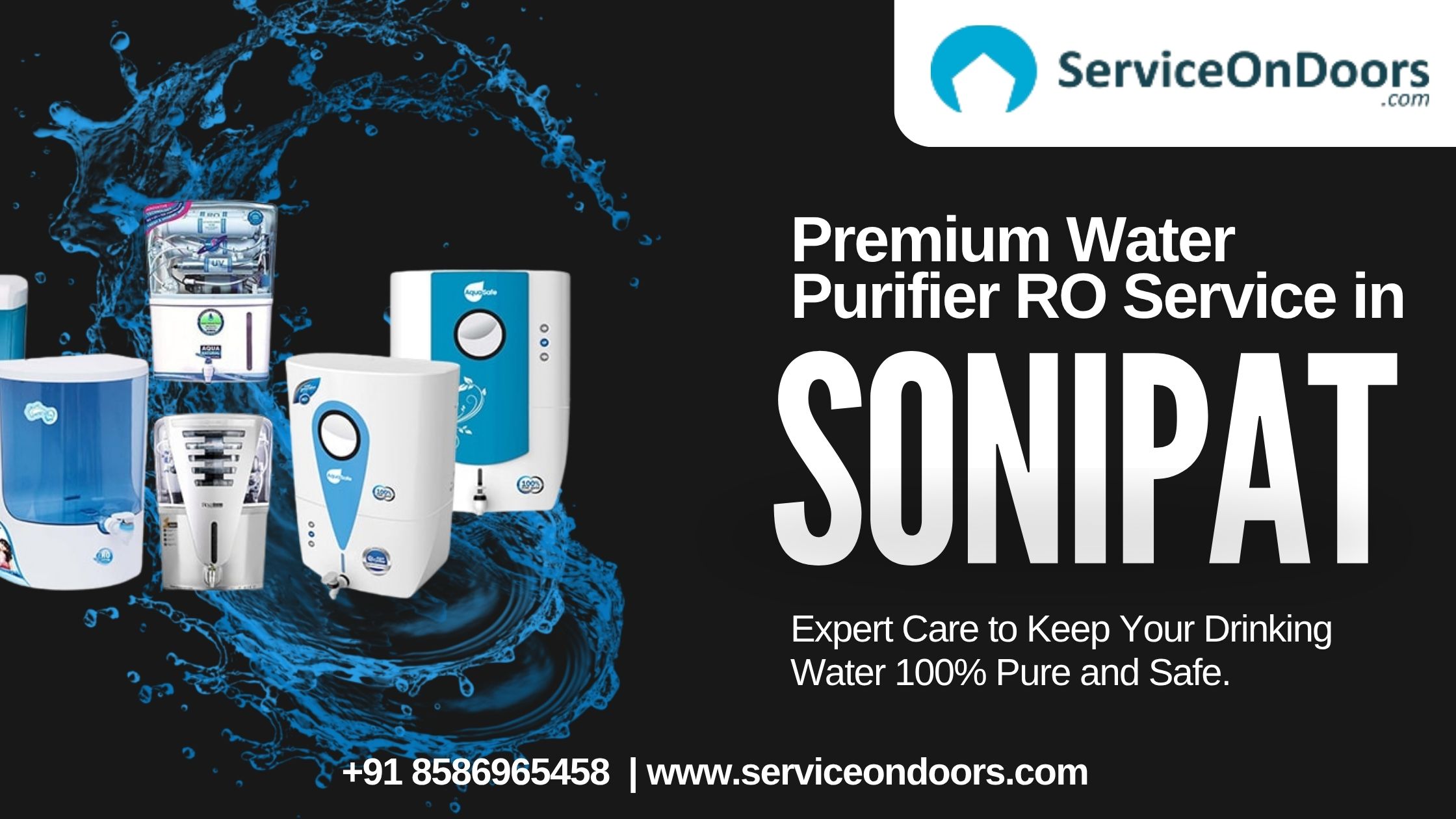 Water Purifier RO Service in Sonipat | Expert RO Repair & Maintenance | Call: 8586965458 | ServiceOnDoors