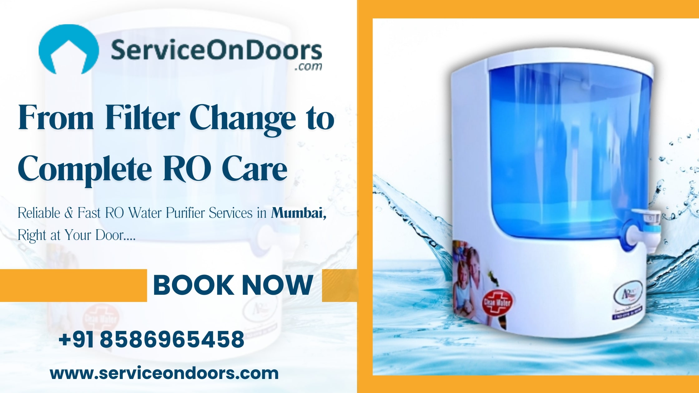 RO Water Purifier Service Center in Mumbai | Call: 8586965458 | Repair & AMC