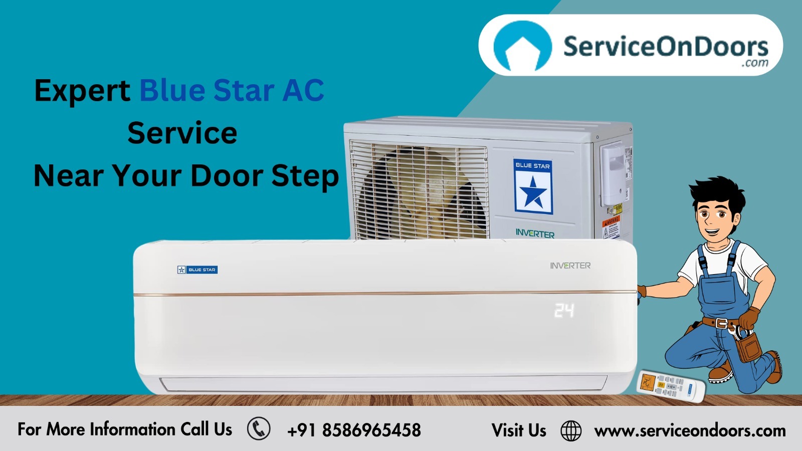 BLUE STAR AC Services near me | ServiceOnDoors | 8586965458.