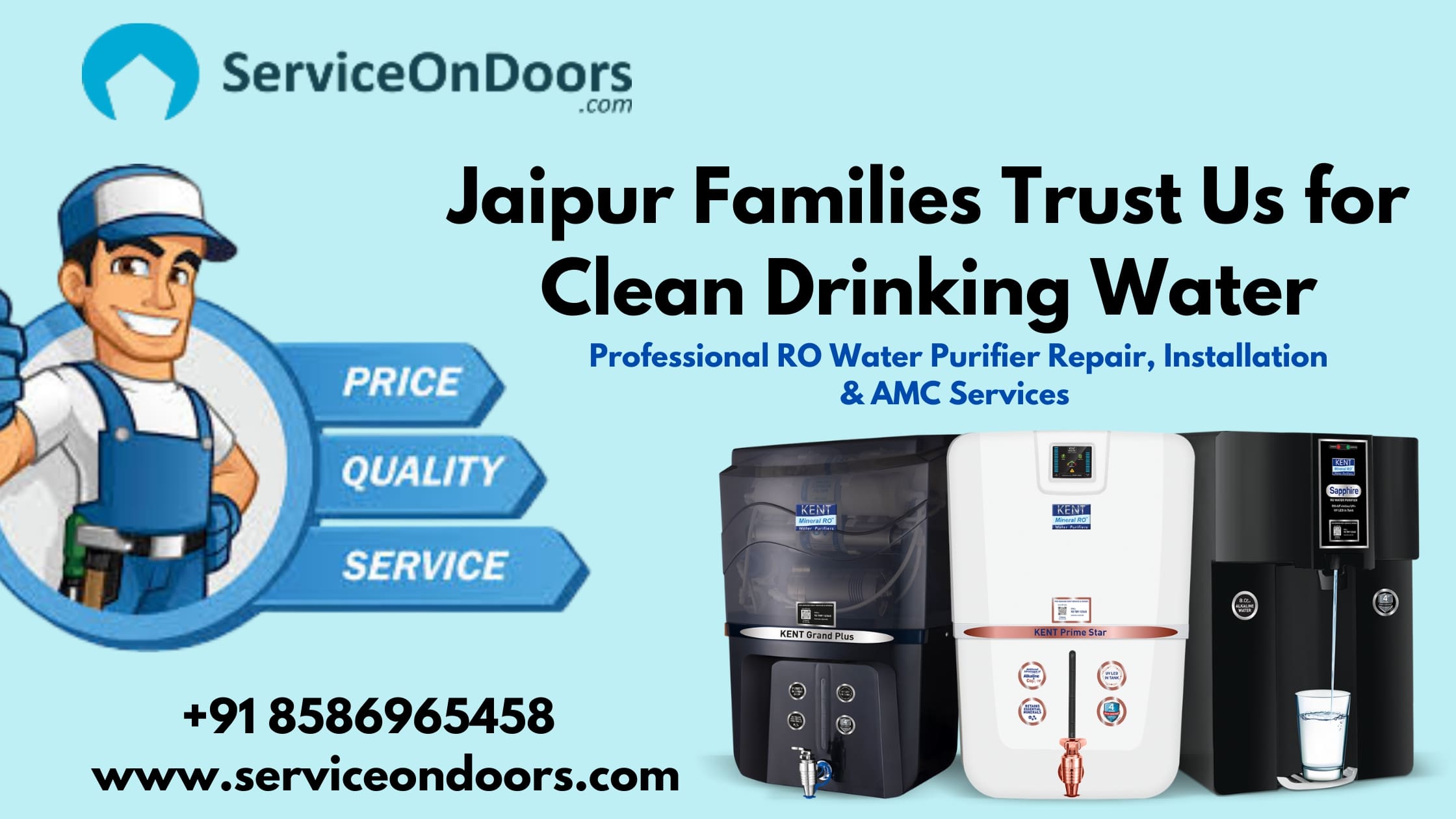 Best RO Water Purifier Service in Jaipur | Call: 8586965458 | Repair & AMC – ServiceOnDoors
