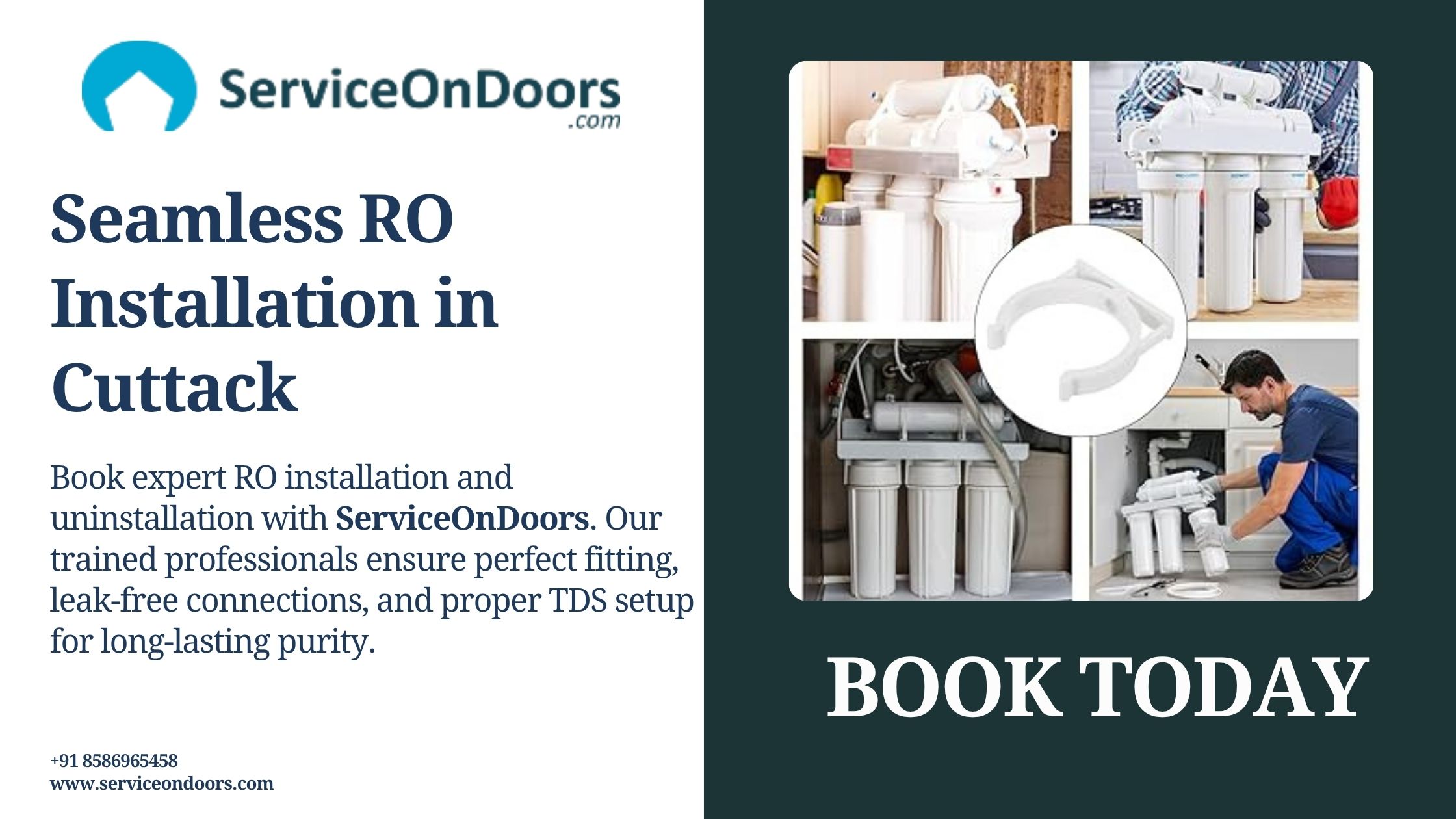 RO Service Center in Cuttack | Trusted Water Purifier Repair  | Call: 8586965458 | ServiceOnDoors