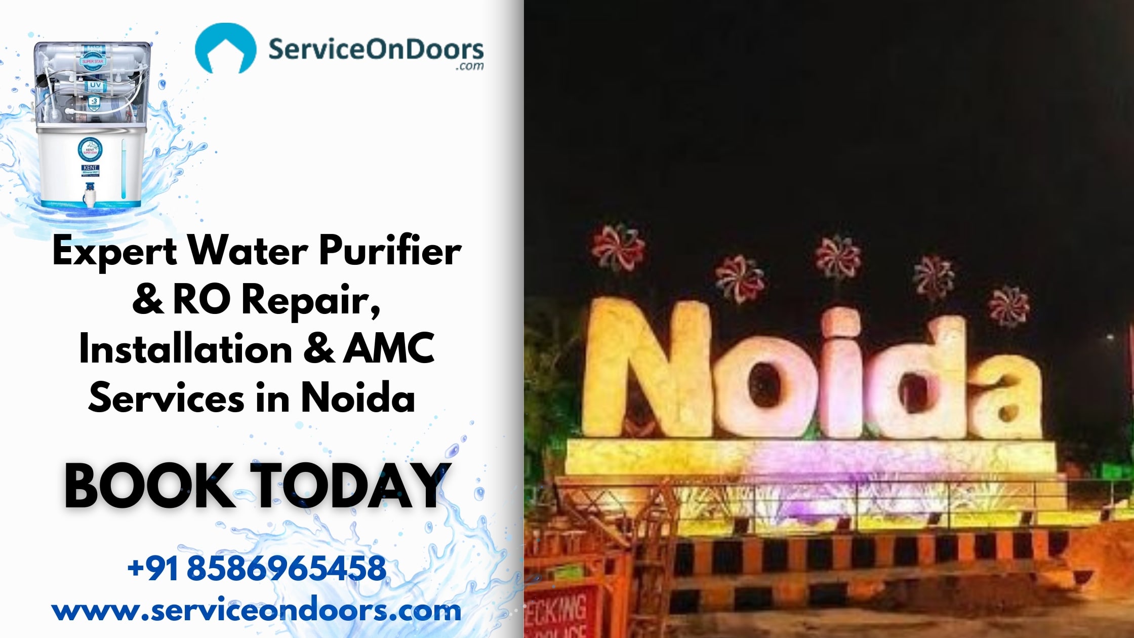 RO Service in Noida – Installation, Repair & AMC | Call 8586965458 | ServiceOnDoors