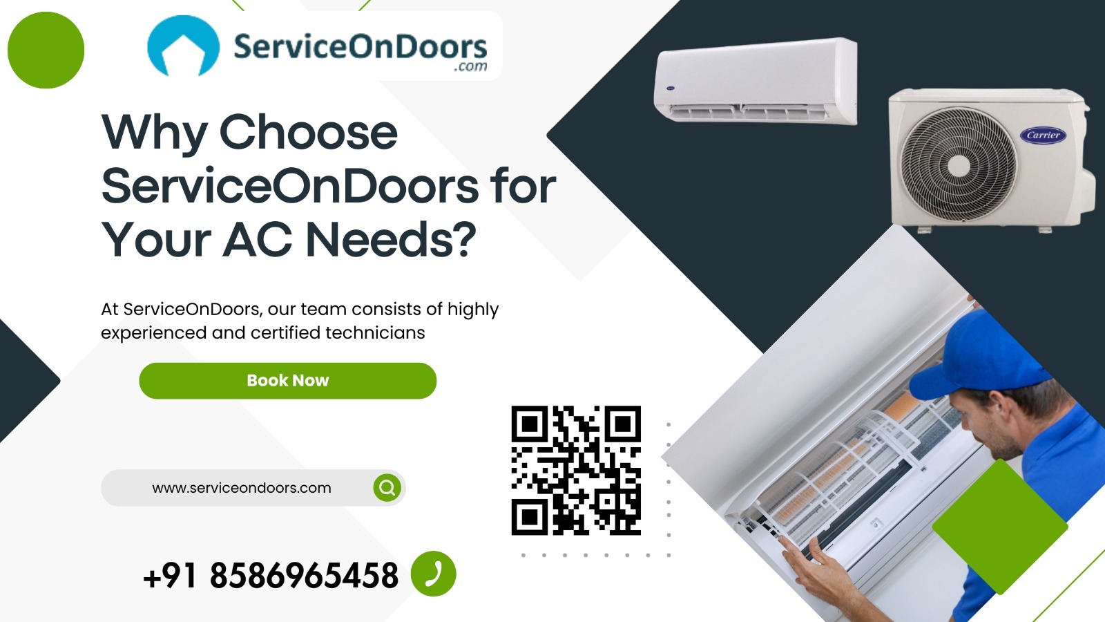 Best AC Repair And Services Provider | ServiceOnDoors | 8586965458