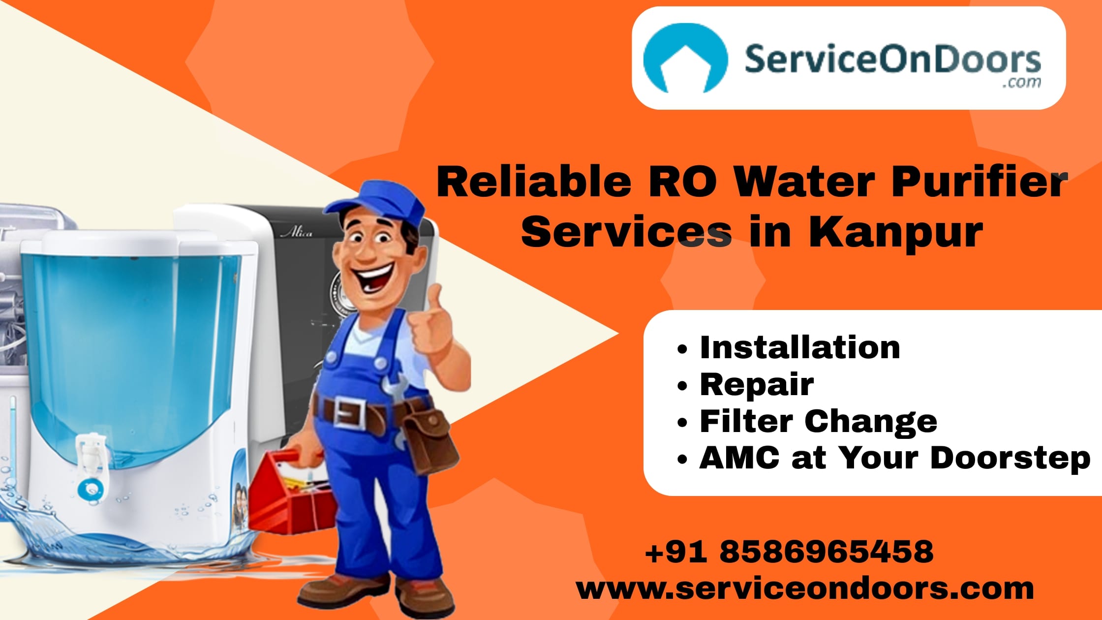 Best RO Service Center in Kanpur |  Call: 8586965458 | Water Purifier Repair & Maintenance