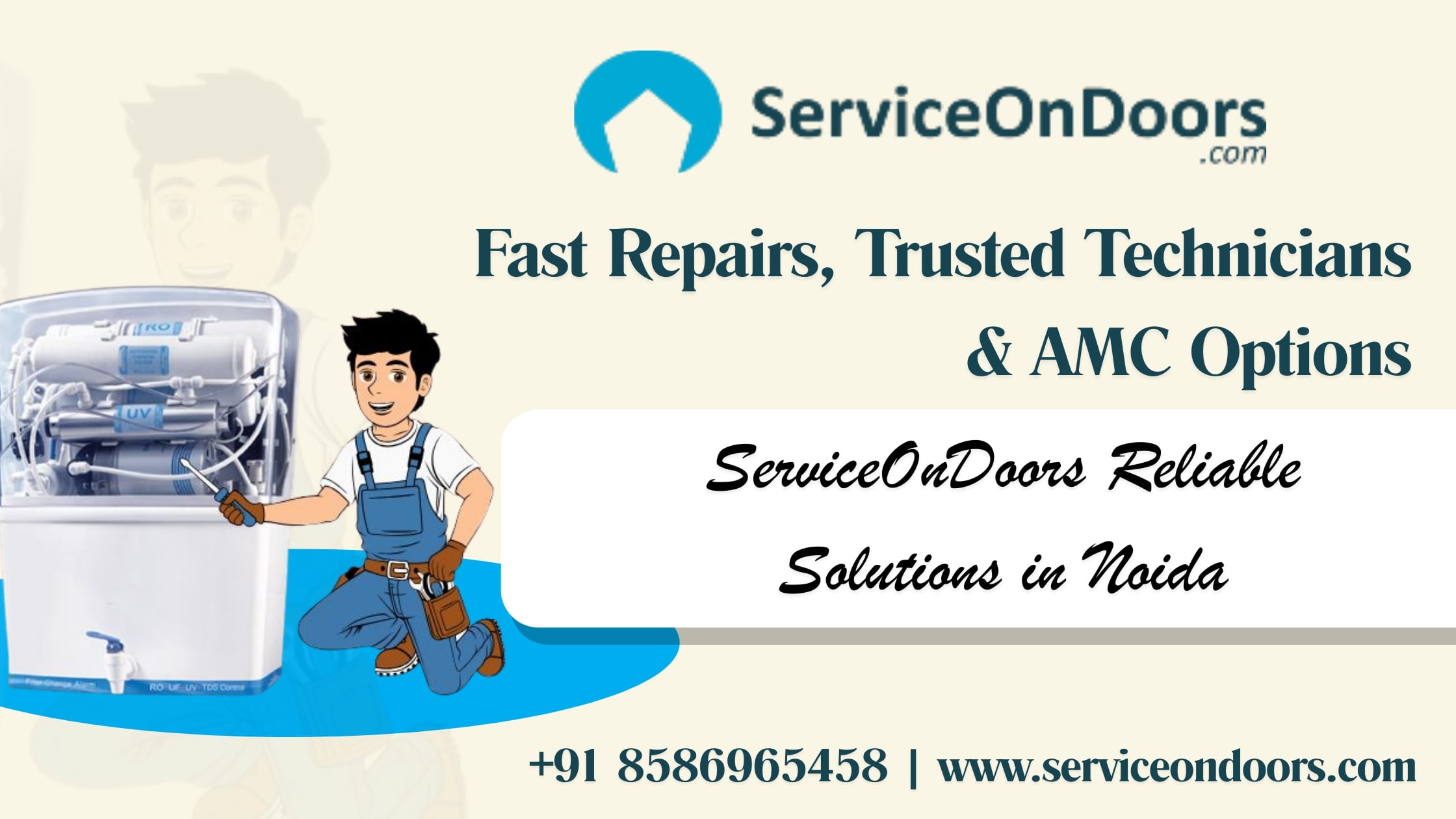 Noida’s Trusted RO Service Center for Pure Drinking Water | Call: 8586965458 | ServiceOnDoors