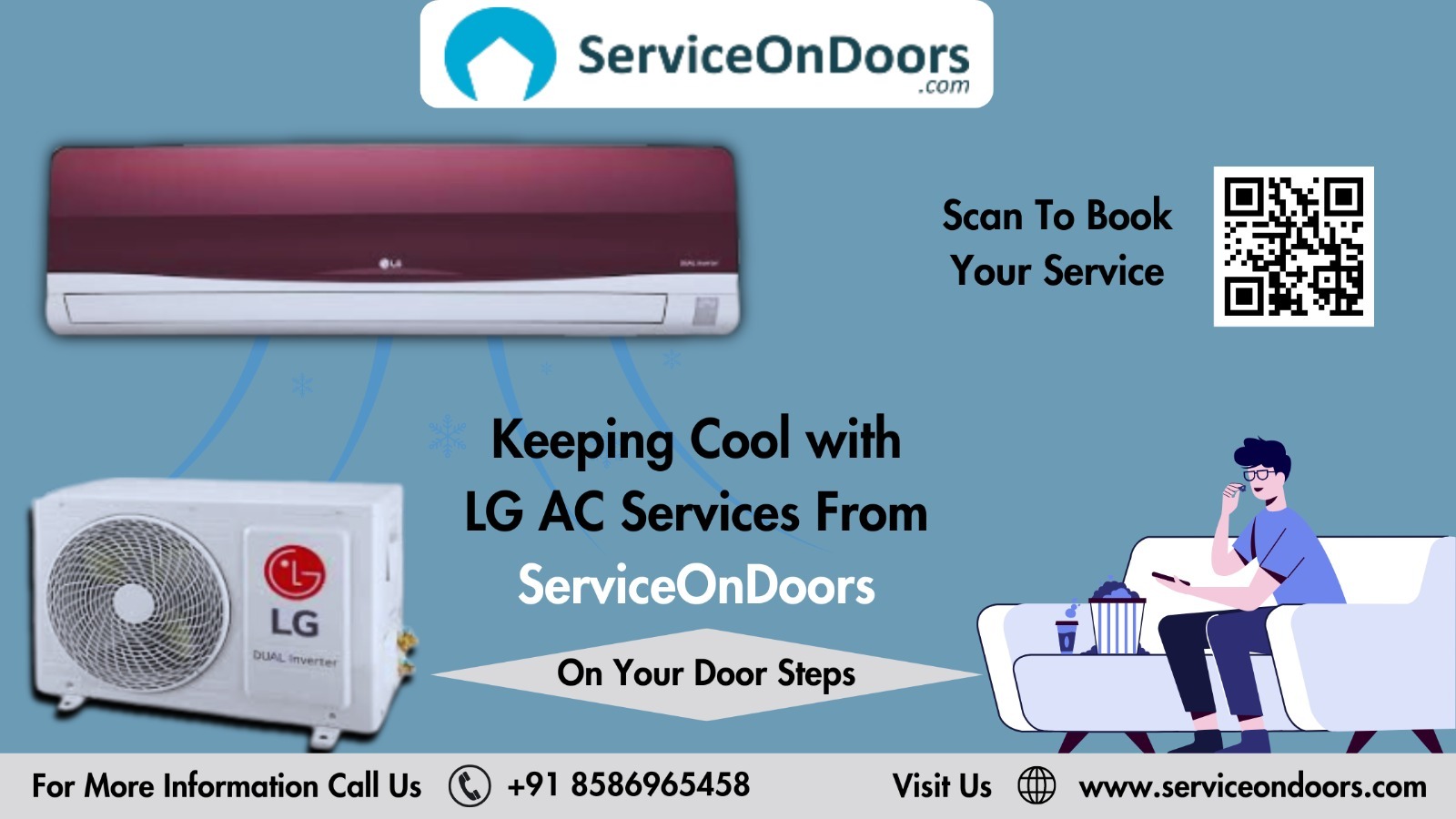 Best LG AC Services near me ServiceOnDoors 8586965458