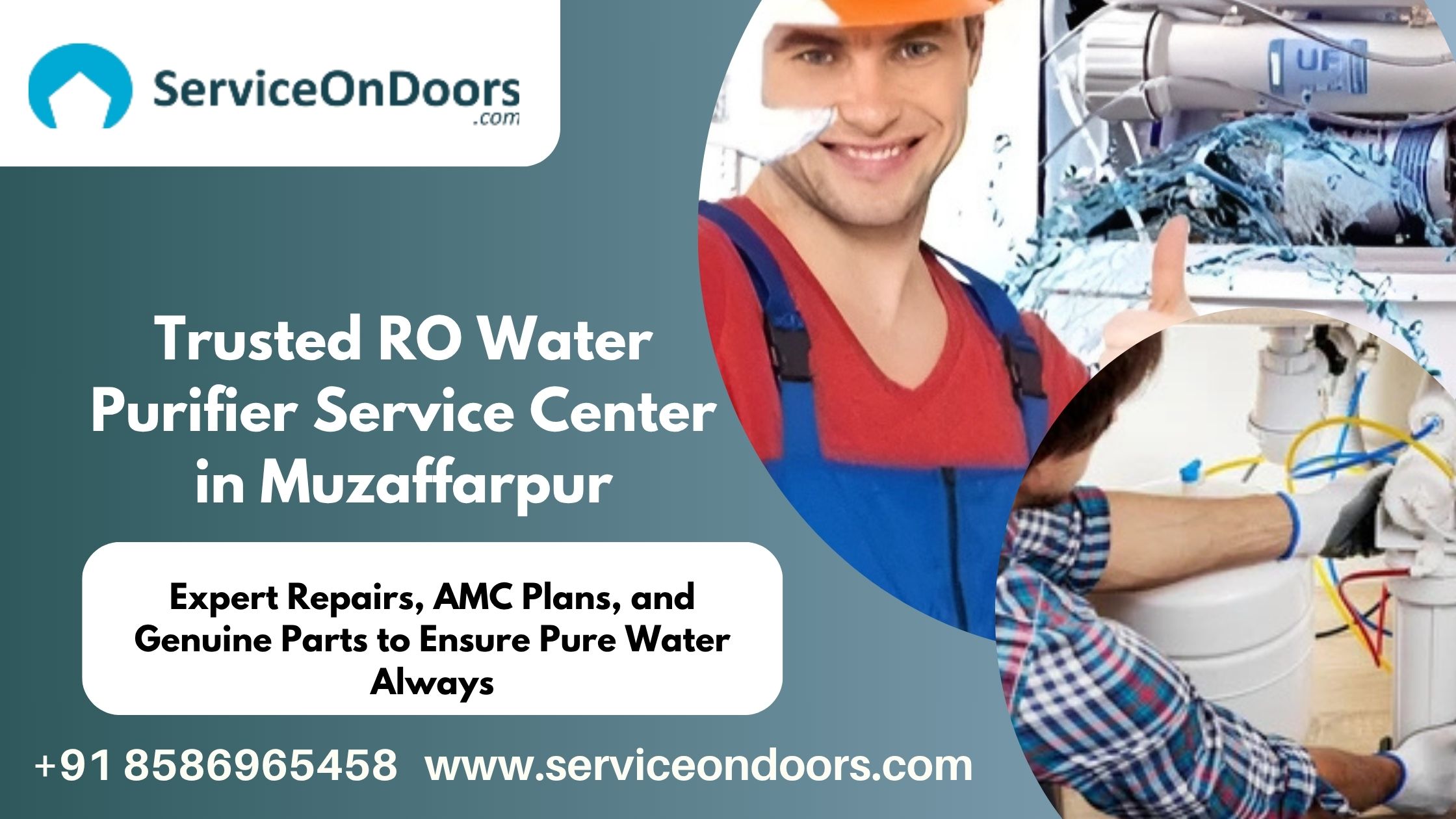 RO Water Purifier Service Center in Muzaffarpur – Installation, Repair & AMC  |  Call: 8586965458 | ServiceOnDoors