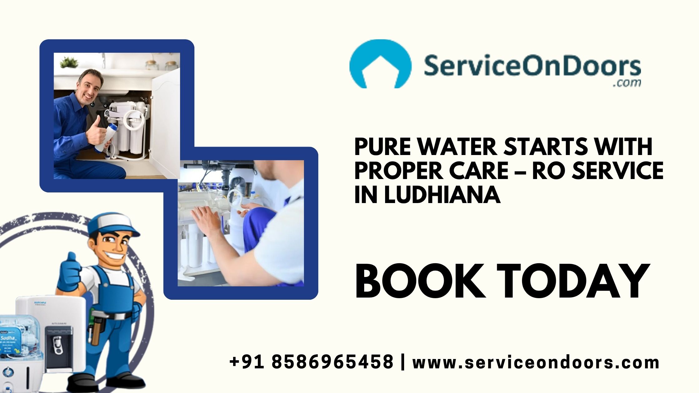 RO Water Purifier Service in Ludhiana | Expert RO Repair & Maintenance |  Call: 8586965458 | ServiceOnDoors