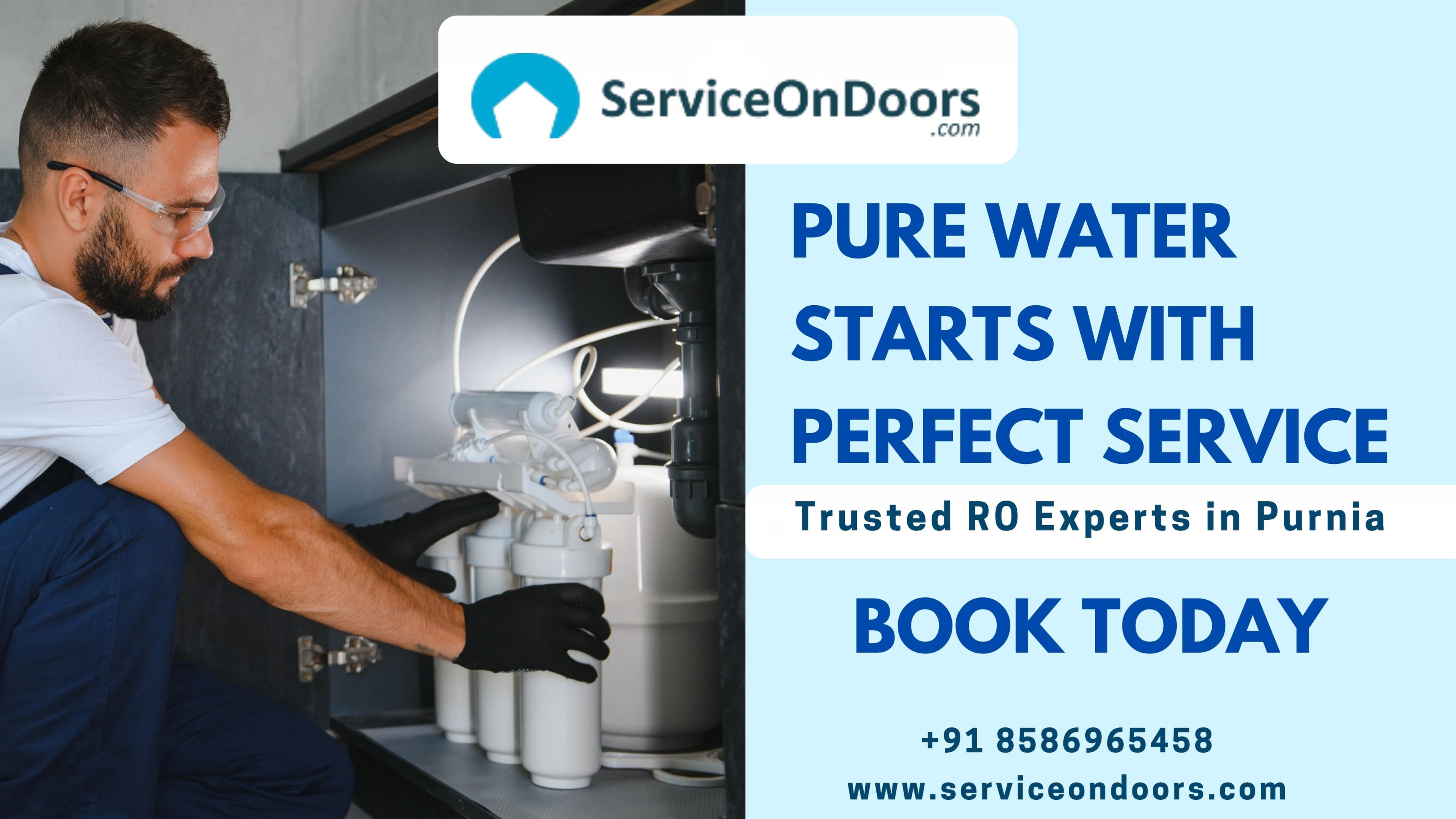 Water Purifier RO Service in Purnia | Call: 8586965458 | Doorstep RO Repair by ServiceOnDoors
