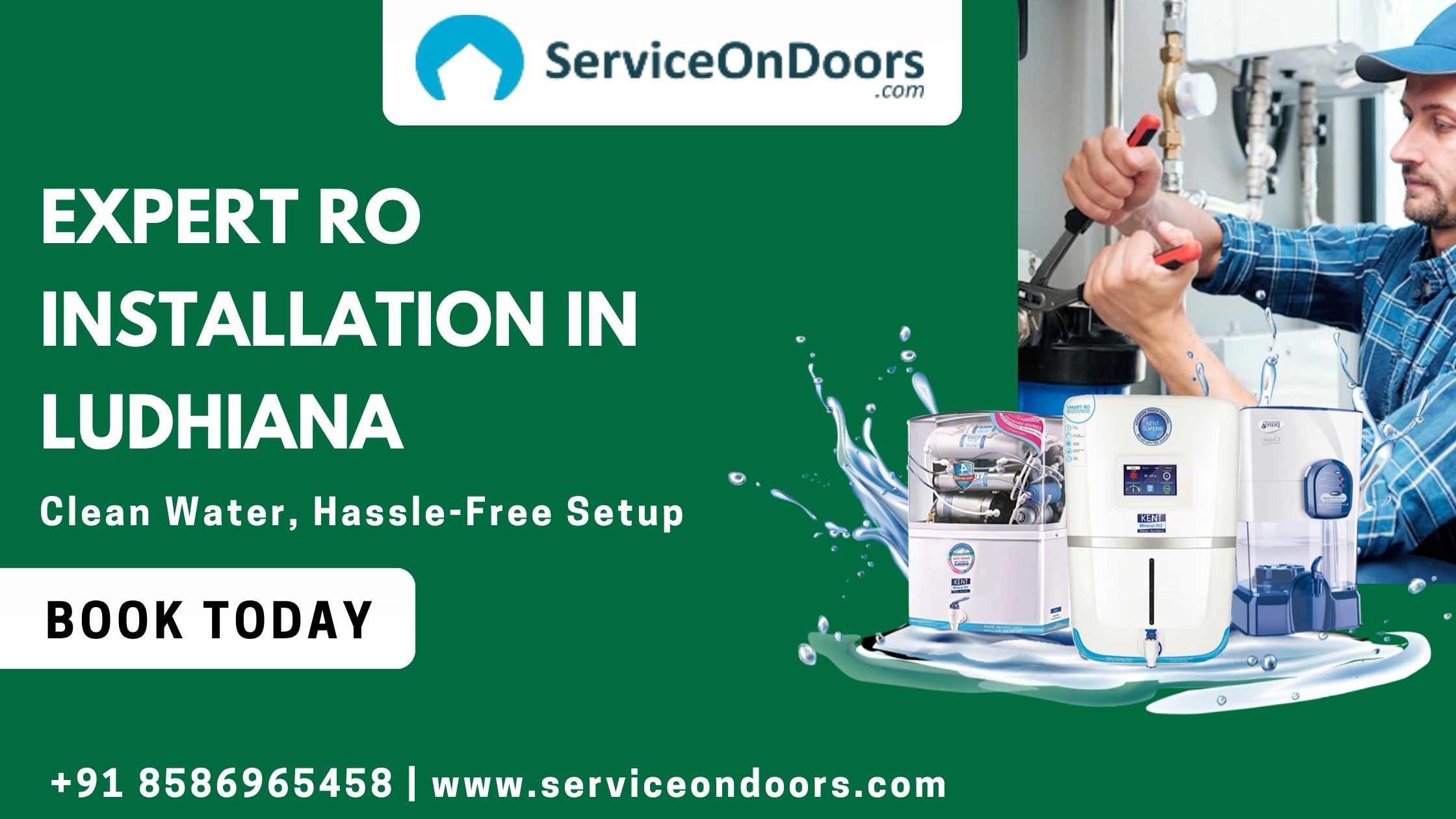 RO Installation in Ludhiana | Expert Water Purifier Fitting at Home  |  Call: 8586965458 | ServiceOnDoors
